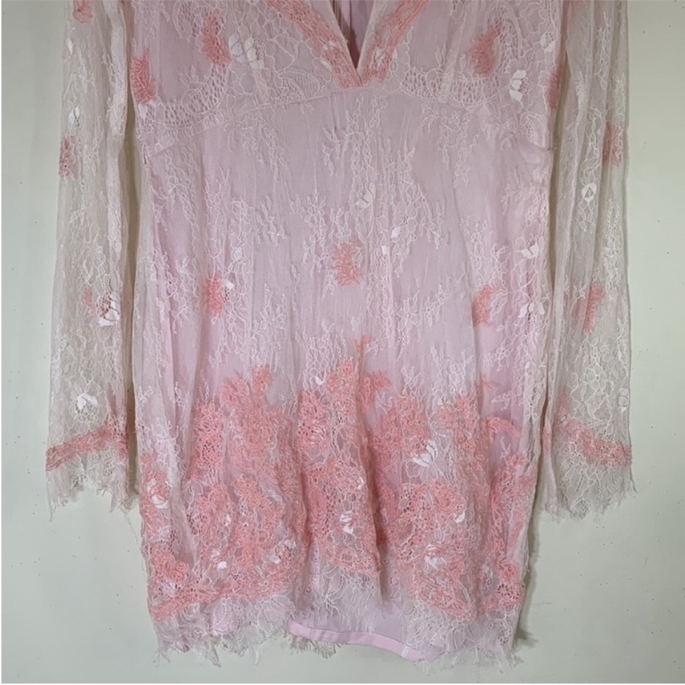 X by NBD Ina Lace Mini Dress in Primrose Pink. Large. NWT. - Picture 4 of 11